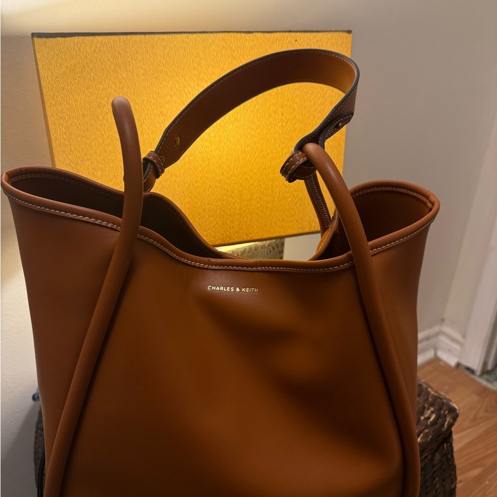 Charles & Keith large tubular tote bag